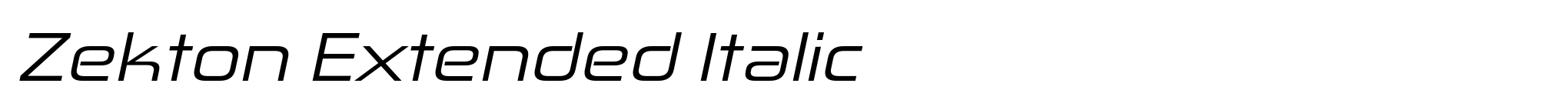 Zekton Extended Italic image